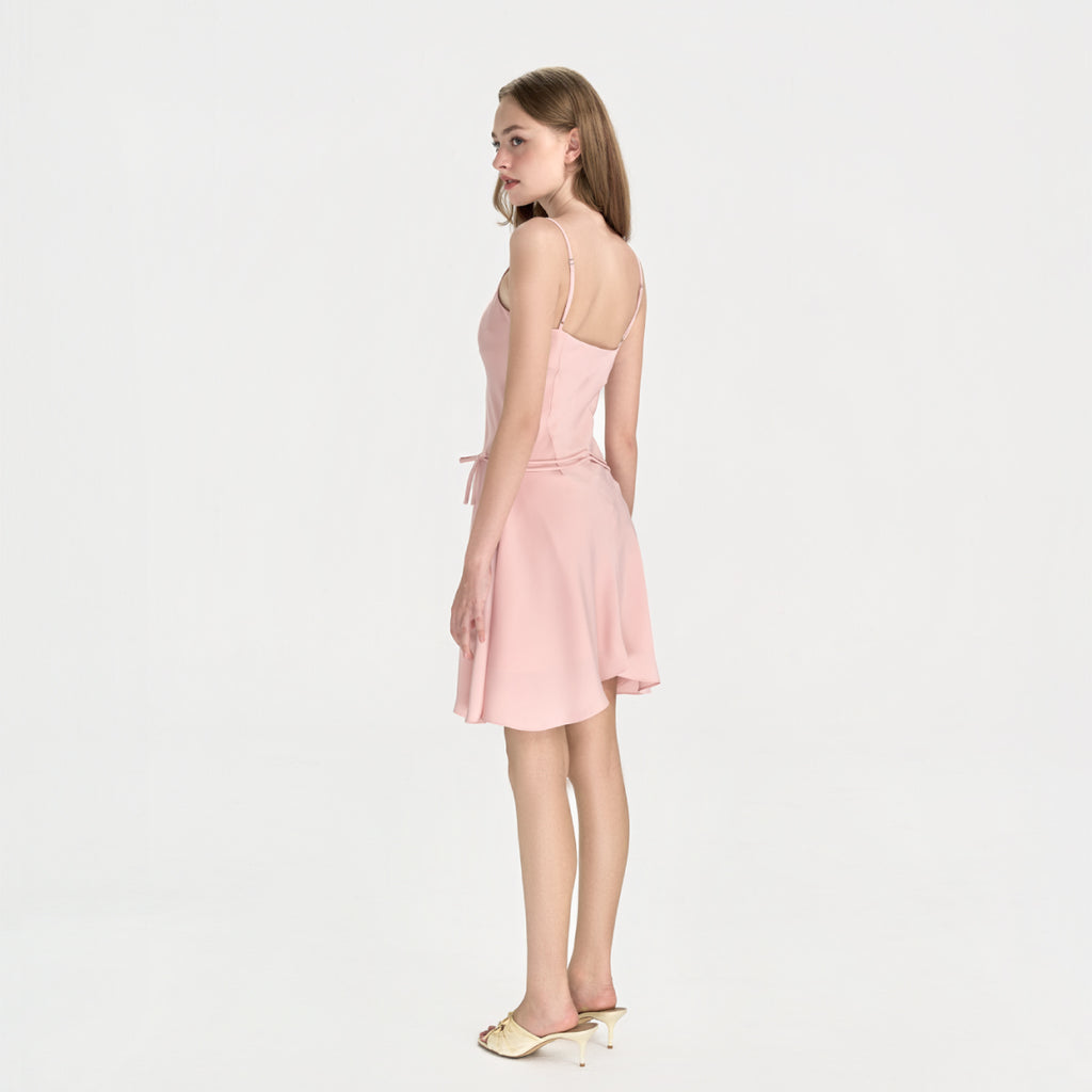 FAIRY – Cowl Neck Silk Dress