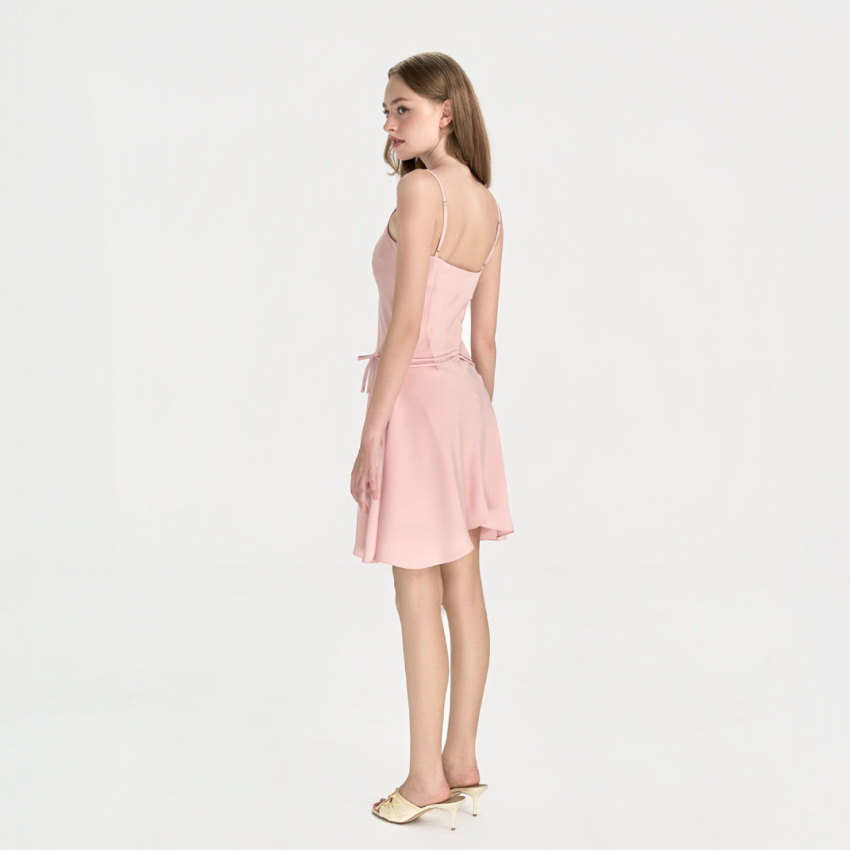 FAIRY – Cowl Neck Silk Dress