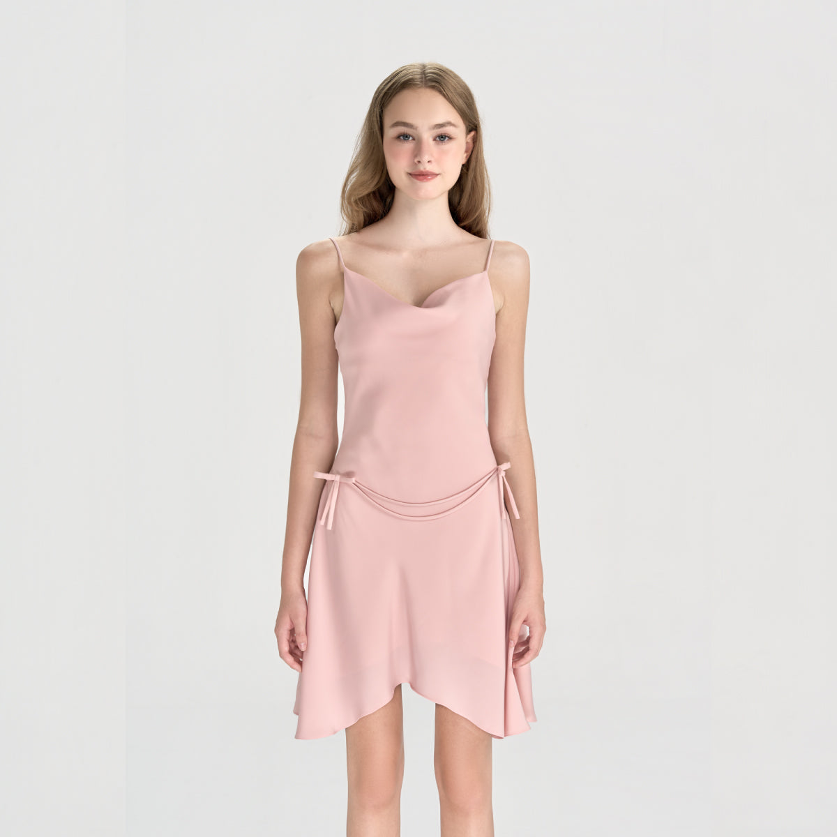 FAIRY – Cowl Neck Silk Dress