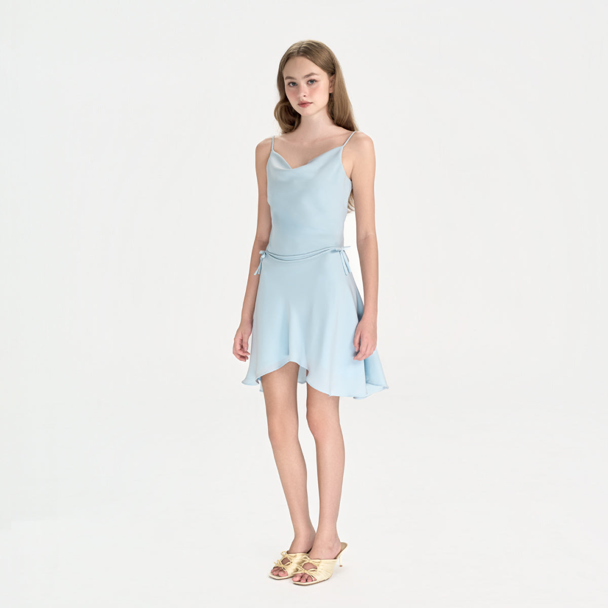 FAIRY – Cowl Neck Silk Dress