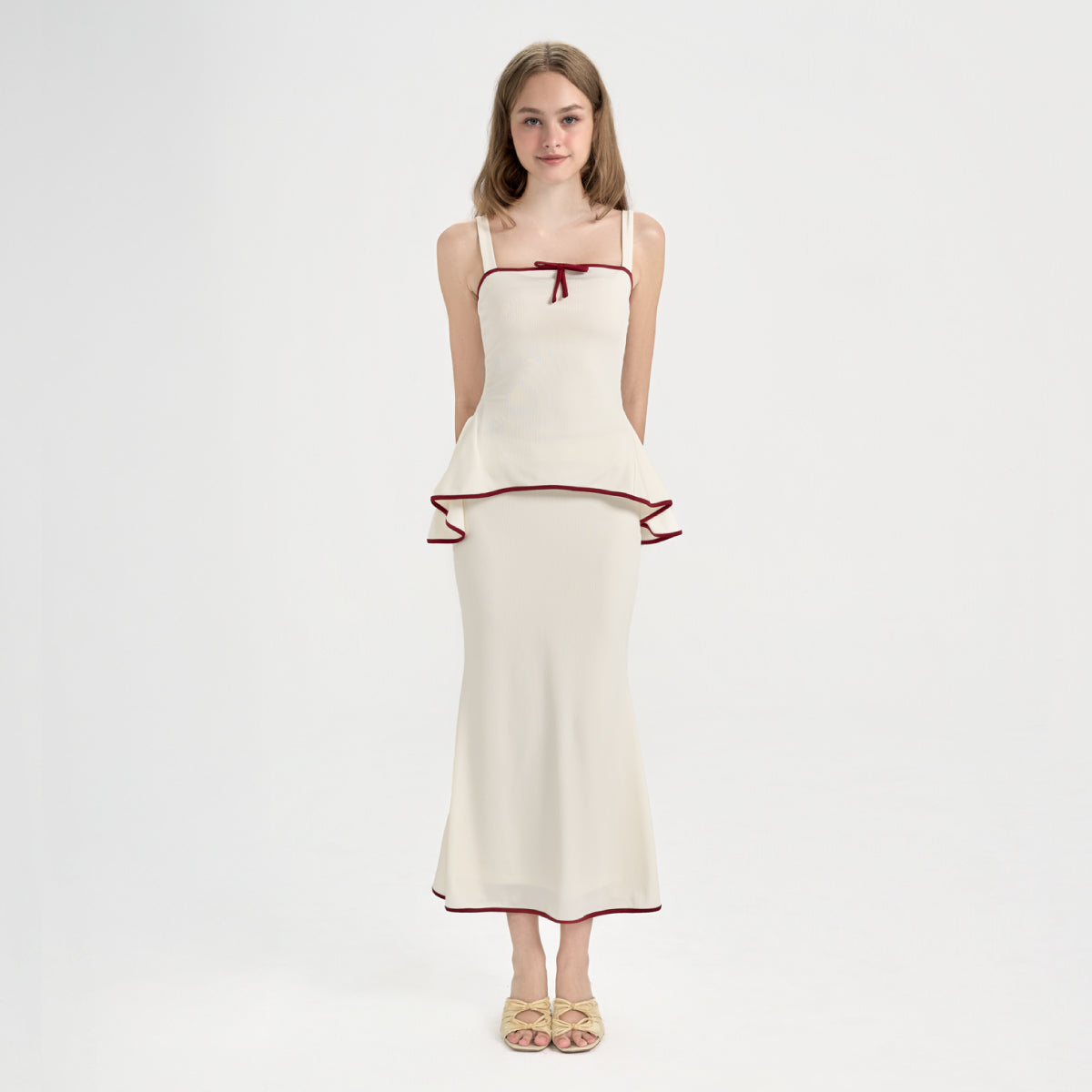 LUMIERE – 2-piece knit set (top + maxi skirt)