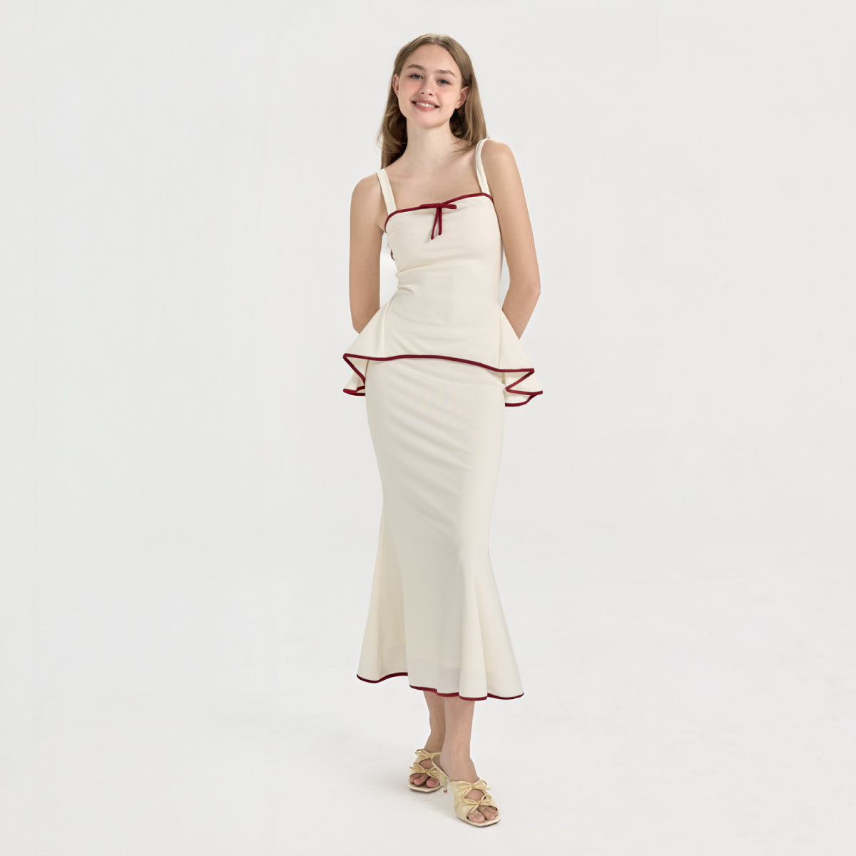 LUMIERE – 2-piece knit set (top + maxi skirt)