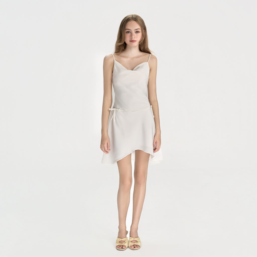 FAIRY – Cowl Neck Silk Dress