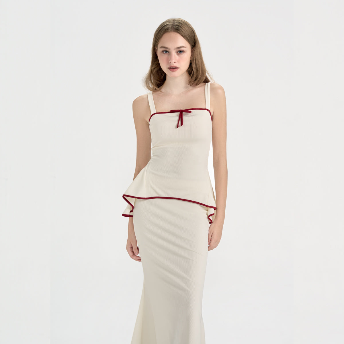 LUMIERE – 2-piece knit set (top + maxi skirt)