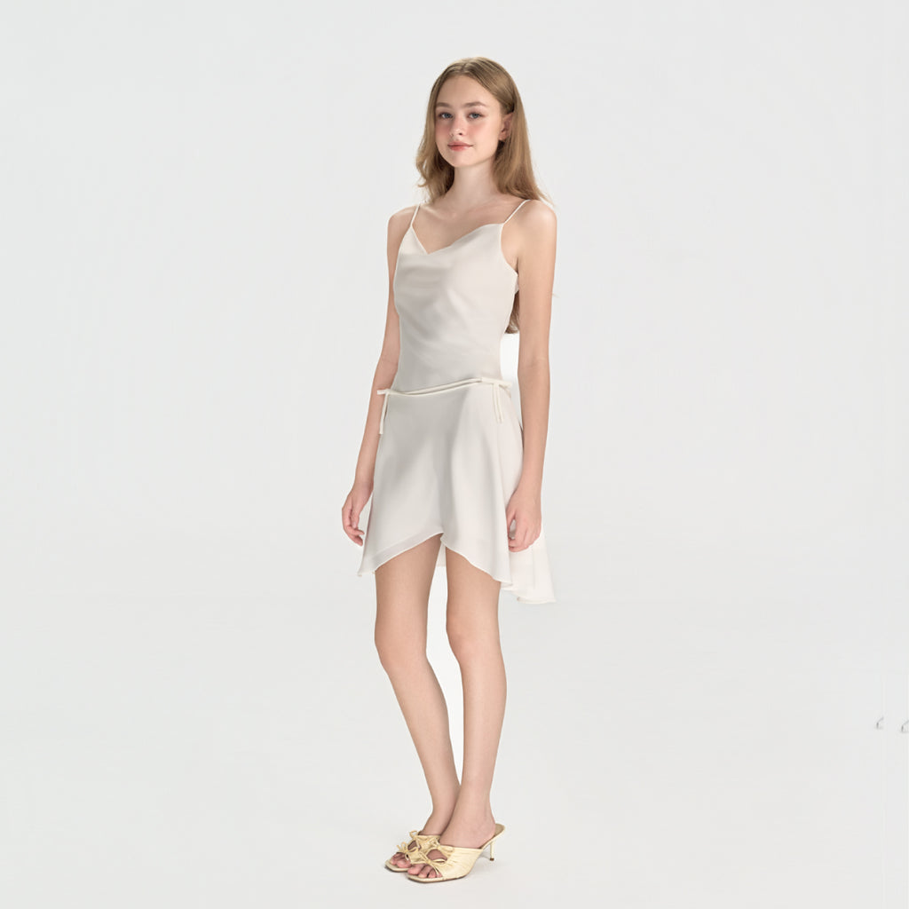 FAIRY – Cowl Neck Silk Dress