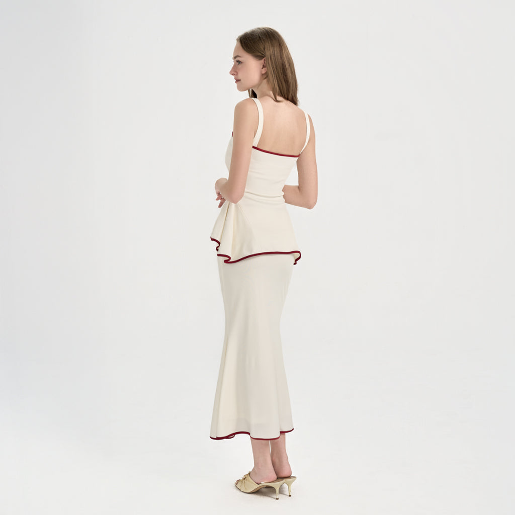 LUMIERE – 2-piece knit set (top + maxi skirt)