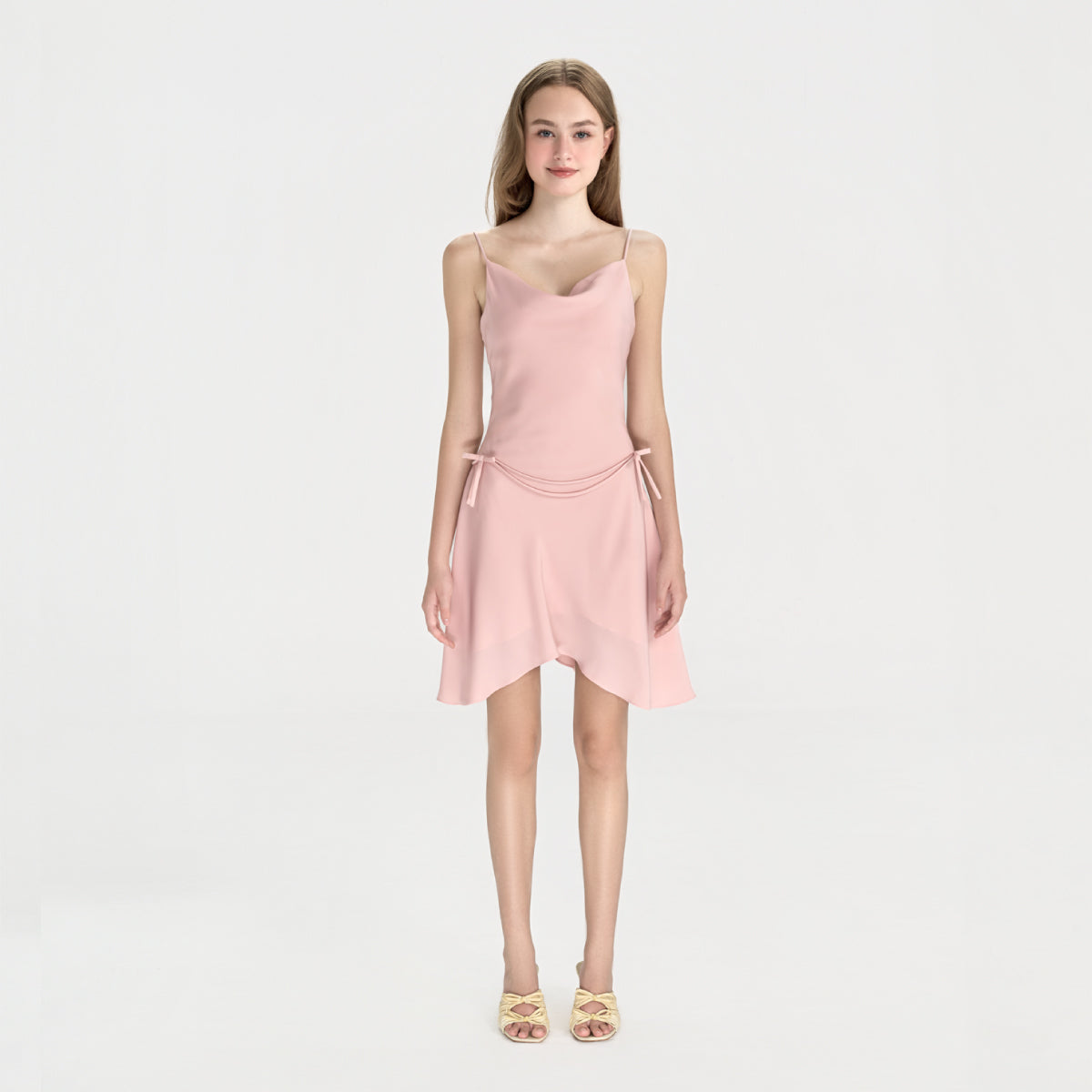 FAIRY Đầm lụa cổ đổ